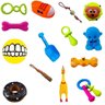 Kit 12 Brinquedos Borracha Mordedor Corda para Pet Cachorro Dog Variados e Pá Para Ração - 1