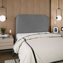 Ver imagem 2 de Cabeceira Estofada Casal Alana 140cm Courino Cinza