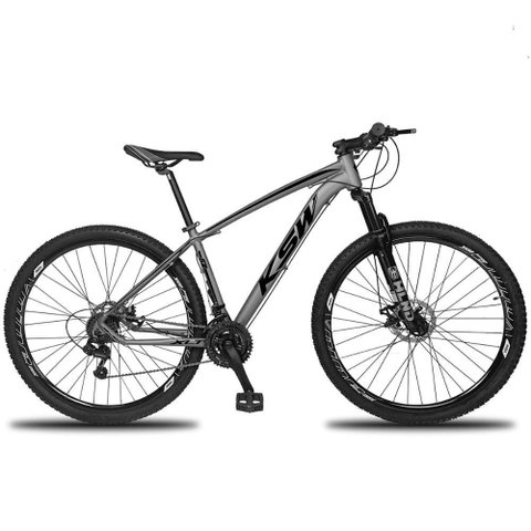 Bicicleta Aro 29 Ksw Xlt 24 Marchas Shimano e Freios a Disco Quadro 19" Grafite-preto