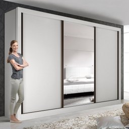 Guarda Roupa Casal Premium Liv 242cm com Espelho 3 Portas 6 Gavetas Espresso Móveis     - 8