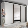 Guarda Roupa Casal Premium Liv 242cm com Espelho 3 Portas 6 Gavetas Espresso Móveis     - 8