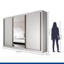Ver imagem 6 de Guarda Roupa Casal Premium Liv 242cm com Espelho 3 Portas 6 Gavetas Espresso Móveis    