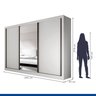Guarda Roupa Casal Premium Liv 242cm com Espelho 3 Portas 6 Gavetas Espresso Móveis     - 6