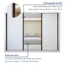 Ver imagem 7 de Guarda Roupa Casal com Espelho Premium Liv 3 Portas de Correr e 6 Gavetas 242cm Yescasa Branco