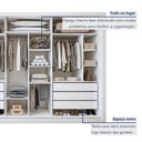 Ver imagem 6 de Guarda Roupa Casal com Espelho Premium Liv 3 Portas de Correr e 6 Gavetas 242cm Yescasa Branco