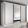 Guarda Roupa Casal Premium Liv 242cm com Espelho 3 Portas 6 Gavetas Espresso Móveis     - 2