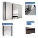 Ver imagem 3 de Guarda Roupa Casal Premium Liv 242cm com Espelho 3 Portas 6 Gavetas Espresso Móveis    