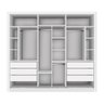 Guarda Roupa Casal Premium Liv 242cm com Espelho 3 Portas 6 Gavetas Espresso Móveis     - 10