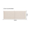 Ver imagem 3 de Cabeceira Dobrável Perro Design Estofada 1,38m para Cama Casal Box Bege