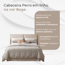 Ver imagem 2 de Cabeceira Dobrável Perro Design Estofada 1,38m para Cama Casal Box Bege
