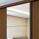 Ver imagem 7 de Guarda Roupa Casal com Espelho Premium Liv 3 Portas de Correr e 6 Gavetas 242cm Yescasa Marrom/Freijó