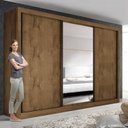 Ver mais imagens de Guarda Roupa Casal Premium Liv 242cm com Espelho 3 Portas 6 Gavetas Espresso Móveis