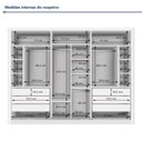 Ver imagem 6 de Guarda Roupa Casal com Espelho 3 Portas 6 Gavetas Liv Yescasa