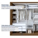 Ver mais imagens de Guarda Roupa Casal com Espelho 3 Portas 6 Gavetas Liv Yescasa