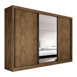  Guarda Roupa Casal Premium Liv 242cm com Espelho 3 Portas 6 Gavetas Espresso Móveis     - 9