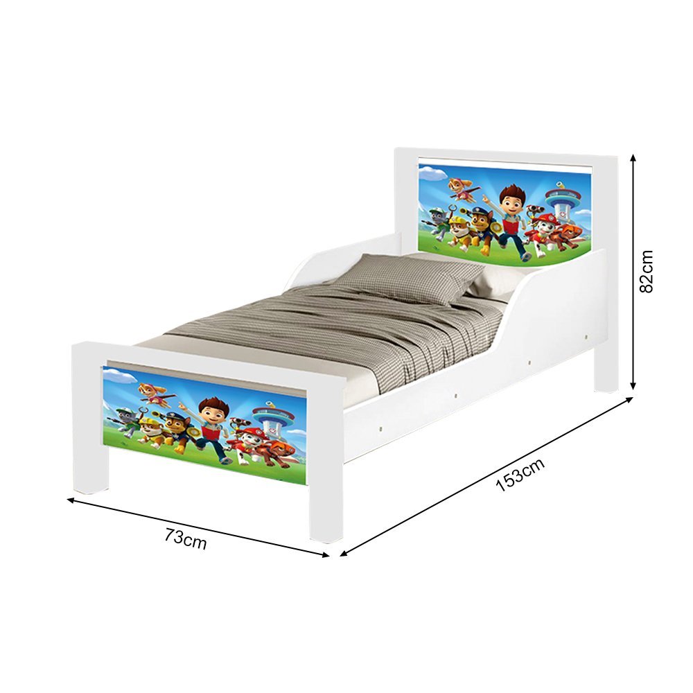 Mini Cama Infantil Patrulha Canina Adesivada com Colchão - 5