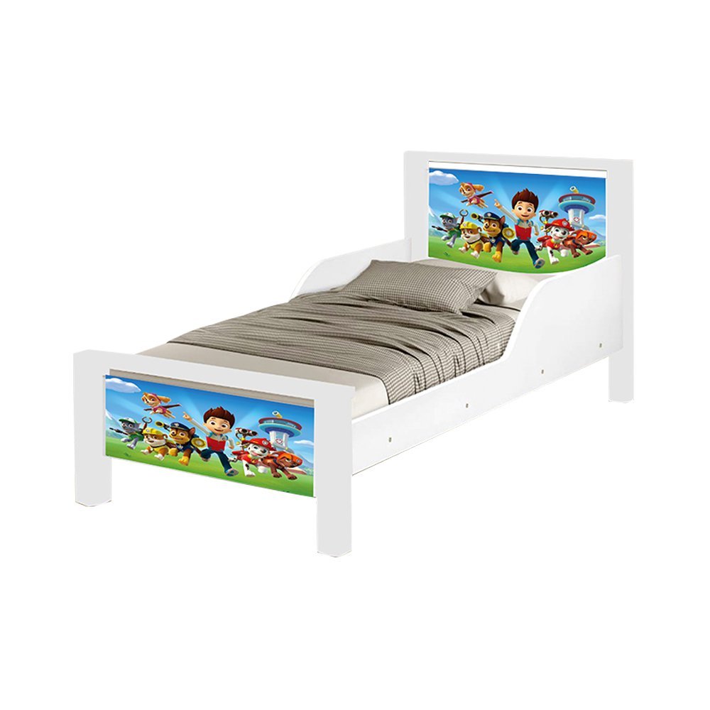 Mini Cama Infantil Patrulha Canina Adesivada com Colchão - 2