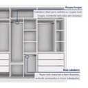 Ver mais imagens de Guarda Roupa Casal Premium Lux 242cm com Espelho 3 Portas 6 Gavetas Espresso Móveis
