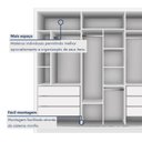 Ver mais imagens de Guarda Roupa Casal Premium Lux 242cm com Espelho 3 Portas 6 Gavetas Yescasa Branco