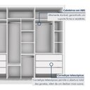 Ver imagem 5 de Guarda Roupa Casal Premium Lux 242cm com Espelho 3 Portas 6 Gavetas Espresso Móveis