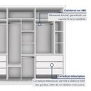 Ver imagem 6 de Guarda Roupa Casal Premium Lux 242cm com Espelho 3 Portas 6 Gavetas Yescasa Branco