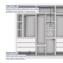 Ver imagem 7 de Guarda Roupa Casal Premium Lux 242cm com Espelho 3 Portas 6 Gavetas Yescasa Branco
