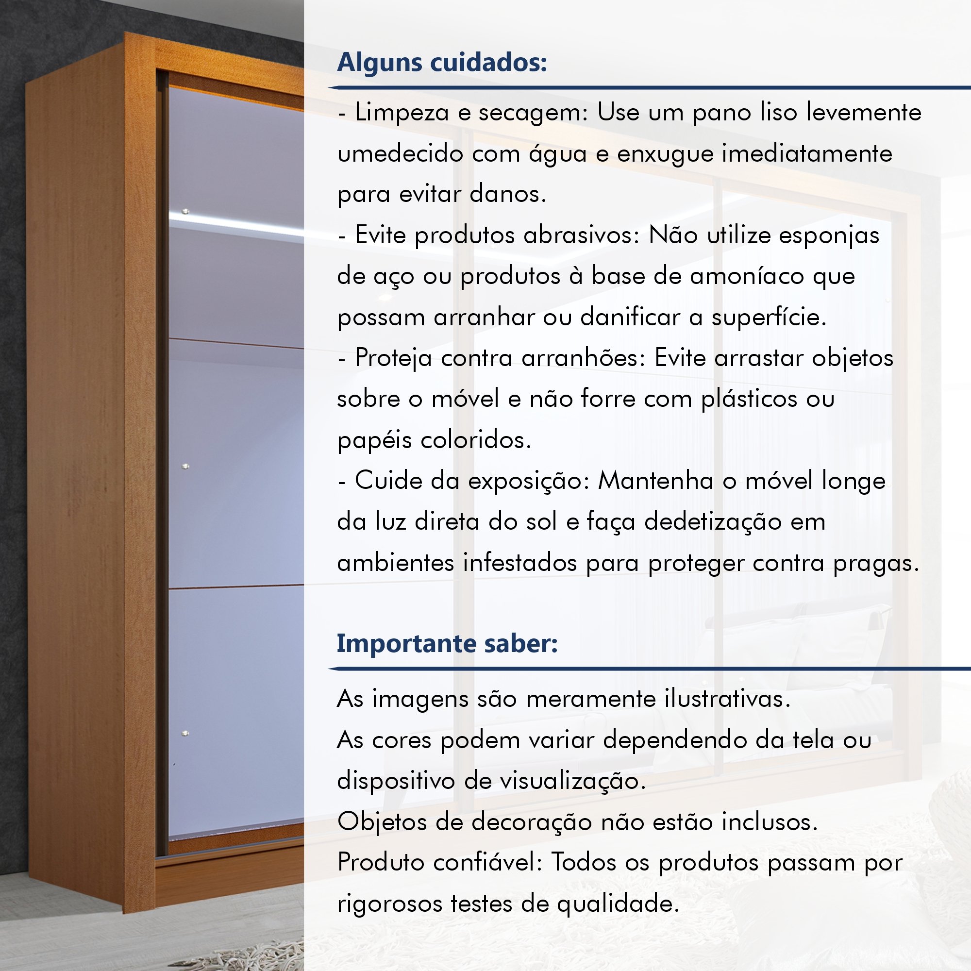 Guarda Roupa Casal Premium Lux 242cm com Espelho 3 Portas 6 Gavetas Espresso Móveis     - 12