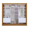 Guarda Roupa Casal Premium Lux 242cm com Espelho 3 Portas 6 Gavetas Espresso Móveis     - 13