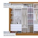 Ver imagem 7 de Guarda Roupa Casal Premium Lux 242cm com Espelho 3 Portas 6 Gavetas Yescasa Marrom/Carvalho