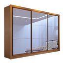 Ver imagem 3 de Guarda Roupa Casal Premium Lux 242cm com Espelho 3 Portas 6 Gavetas Yescasa Marrom/Carvalho