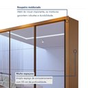 Ver imagem 4 de Guarda Roupa Casal Premium Lux 242cm com Espelho 3 Portas 6 Gavetas Yescasa Marrom/Carvalho