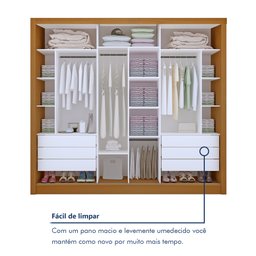 Guarda Roupa Casal Premium Lux 242cm com Espelho 3 Portas 6 Gavetas Espresso Móveis     - 9