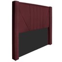 Ver imagem 6 de Kit Cabeceira E Calçadeira Baú Casal 140cm Suede Bordô