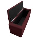 Ver imagem 2 de Kit Cabeceira E Calçadeira Baú Casal 140cm Suede Bordô