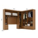 Ver imagem 6 de Quarto Modulado Casal Completo 4 Peças 5 Portas 4 Gavetas com Maleiro Smart Plus Yescasa Bege/Cinamomo