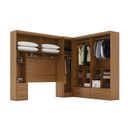 Ver imagem 5 de Quarto Modulado Casal Completo 4 Peças 5 Portas 4 Gavetas com Maleiro Smart Plus Yescasa Bege/Cinamomo