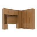 Ver imagem 3 de Quarto Modulado Casal Completo 4 Peças 5 Portas 4 Gavetas com Maleiro Smart Plus Yescasa Bege/Cinamomo