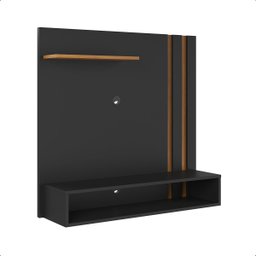 Painel de Tv Light Decoração Sala Escritório Preto Freijó - 2