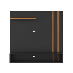 Painel de Tv Light Decoração Sala Escritório Preto Freijó - 1