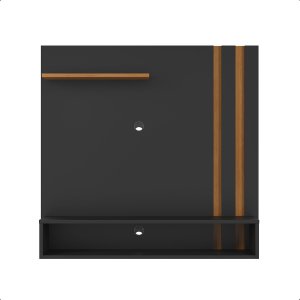 Painel de Tv Light Decoração Sala Escritório Preto Freijó
