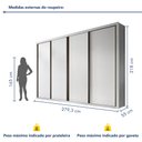 Ver imagem 7 de Guarda Roupa Casal Premium Liv 279,3cm 4 Portas 4 Gavetas Espresso Móveis