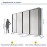 Guarda Roupa Casal Premium Liv 279,3cm 4 Portas 4 Gavetas Espresso Móveis - 7