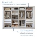 Ver imagem 7 de Guarda Roupa Casal Premium Liv 4 Portas de Correr e 4 Gavetas 279,3cm Yescasa Branco