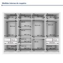 Ver imagem 6 de Guarda Roupa Casal 4 Portas 4 Gavetas Liv Yescasa