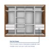 Guarda Roupa Casal Premium Liv 279,3cm 4 Portas 4 Gavetas Espresso Móveis - 6