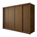 Ver imagem 2 de Guarda Roupa Casal Premium Liv 4 Portas de Correr e 4 Gavetas 279,3cm Yescasa Marrom/Freijó