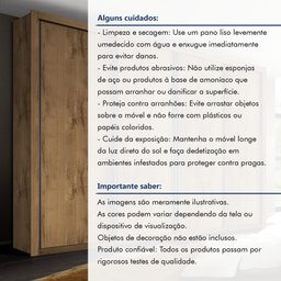 Guarda Roupa Casal Premium Liv 279,3cm 4 Portas 4 Gavetas Espresso Móveis - 9