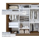 Ver imagem 6 de Guarda Roupa Casal Premium Liv 4 Portas de Correr e 4 Gavetas 279,3cm Yescasa Marrom/Freijó