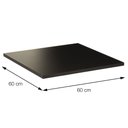 Ver imagem 7 de Mesa Bistro Luisiana com Tampo Quadrado Preto de 60cm Base Ferro Preta - 60581