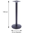Ver imagem 6 de Mesa Bistro Luisiana com Tampo Quadrado Preto de 60cm Base Ferro Preta - 60581